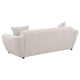 Decy Sofa | 2 Pillows | Greige Chenille | Wide Grid Tufted | 90"