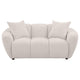 Decy Loveseat | 2 Pillows | Greige Chenille | Wide Grid Tufted | 72"