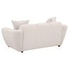 Decy Loveseat | 2 Pillows | Greige Chenille | Wide Grid Tufted | 72"
