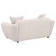 Decy Loveseat | 2 Pillows | Greige Chenille | Wide Grid Tufted | 72"