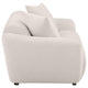 Decy Loveseat | 2 Pillows | Greige Chenille | Wide Grid Tufted | 72"