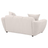 Decy Loveseat | 2 Pillows | Greige Chenille | Wide Grid Tufted | 72"