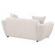 Decy Loveseat | 2 Pillows | Greige Chenille | Wide Grid Tufted | 72"