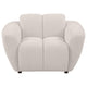 Decy Sofa Chair | Plush Greige Chenille Upholstery | Wide Grid Tufted