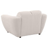 Decy Sofa Chair | Plush Greige Chenille Upholstery | Wide Grid Tufted