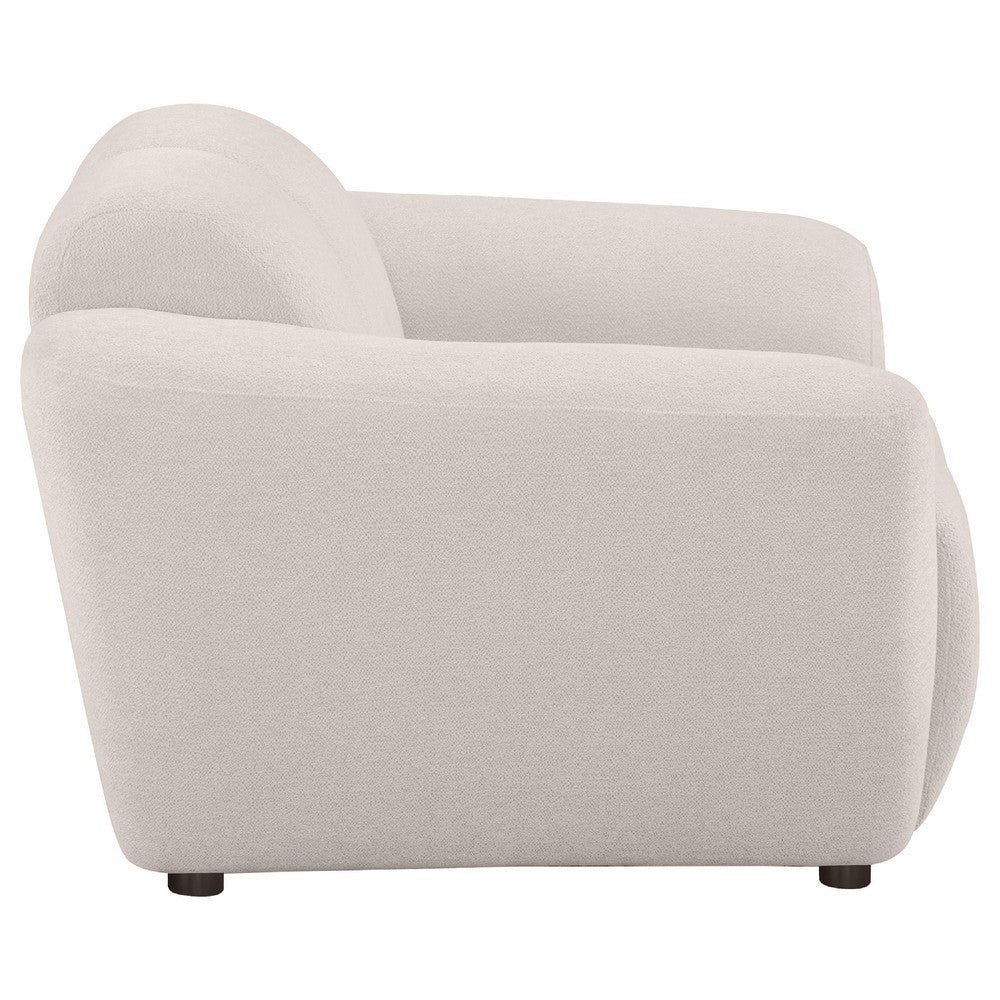 Decy Sofa Chair | Plush Greige Chenille Upholstery | Wide Grid Tufted
