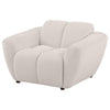 Decy Sofa Chair | Plush Greige Chenille Upholstery | Wide Grid Tufted