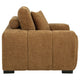 Hecy Sofa Armchair | 1 Pillow | Grid Tufted Amber Brown Upholstery