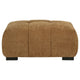 Hecy Ottoman | Grid Tufted | Plush Amber Brown Upholstery | 39"