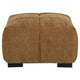 Hecy Ottoman | Grid Tufted | Plush Amber Brown Upholstery | 39"