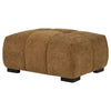 Hecy Ottoman | Grid Tufted | Plush Amber Brown Upholstery | 39"