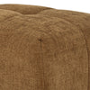 Hecy Ottoman | Grid Tufted | Plush Amber Brown Upholstery | 39"
