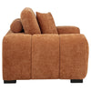 Hecy Sofa Armchair | 1 Pillow | Grid Tufted | Plush Orange Upholstery