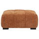 Hecy Ottoman | Grid Tufted | Plush Orange Upholstery | 39"