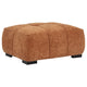 Hecy Ottoman | Grid Tufted | Plush Orange Upholstery | 39"