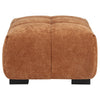 Hecy Ottoman | Grid Tufted | Plush Orange Upholstery | 39"