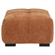 Hecy Ottoman | Grid Tufted | Plush Orange Upholstery | 39"