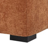 Hecy Ottoman | Grid Tufted | Plush Orange Upholstery | 39"