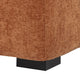 Hecy Ottoman | Grid Tufted | Plush Orange Upholstery | 39"