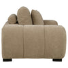 Hecy Sofa Armchair | 1 Pillow | Grid Tufted | Camel Brown Upholstery