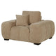 Hecy Sofa Armchair | 1 Pillow | Grid Tufted | Camel Brown Upholstery