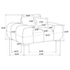 Hecy Sofa Armchair | 1 Pillow | Grid Tufted | Camel Brown Upholstery