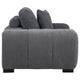 Hecy Sofa Armchair | 1 Pillow | Grid Tufted | Charcoal Gray Upholstery