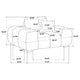 Hecy Sofa Armchair | 1 Pillow | Grid Tufted | Charcoal Gray Upholstery