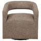 Hill Swivel Accent Chair | Barrel Back | Foam Fill Rocky Road Brown Boucle