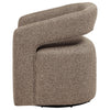 Hill Swivel Accent Chair | Barrel Back | Foam Fill Rocky Road Brown Boucle