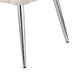 Lila Bench | Foam Seat | Button Tufted Ivory Velvet | Chrome Legs 47"