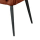 Lila Bench | Foam Seat | Button Tufted Rust Orange Fabric | Black Legs 47"