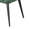 Lila Bench | Foam Seat | Button Tufted Teal Green Fabric | Black Legs 47"