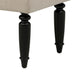 Rasa Accent Bench | Tufted Latte Brown Fabric | Black Turned Legs 52"