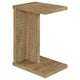 Owea Sofa Side Table | C Shaped | Rectangular | Mango Brown Wood 16"
