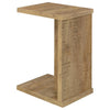 Owea Sofa Side Table | C Shaped | Rectangular | Mango Brown Wood 16"