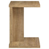 Owea Sofa Side Table | C Shaped | Rectangular | Mango Brown Wood 16"