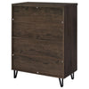 Bixi  Shoe Cabinet w Slatted Doors | Foyer Entryway Storage | Dark Oak Brown