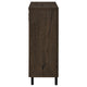 Bixi  Shoe Cabinet w Slatted Doors | Foyer Entryway Storage | Dark Oak Brown