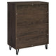 Bixi  Shoe Cabinet w Slatted Doors | Foyer Entryway Storage | Dark Oak Brown