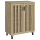 Bixi  Shoe Cabinet w Slatted Doors | Foyer Entryway Storage | White Oak Brown