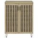 Bixi  Shoe Cabinet w Slatted Doors | Foyer Entryway Storage | White Oak Brown