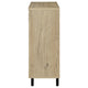 Bixi  Shoe Cabinet w Slatted Doors | Foyer Entryway Storage | White Oak Brown