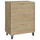 Bixi  Shoe Cabinet w Slatted Doors | Foyer Entryway Storage | White Oak Brown