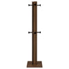 Rinki Coat Rack | 8 Metal Hooks w Wood Caps | Walnut Brown Plinth 72"