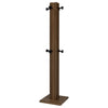 Rinki Coat Rack | 8 Metal Hooks w Wood Caps | Walnut Brown Plinth 72"