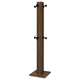 Rinki Coat Rack | 8 Metal Hooks w Wood Caps | Walnut Brown Plinth 72"