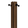 Rinki Coat Rack | 8 Metal Hooks w Wood Caps | Walnut Brown Plinth 72"