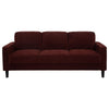 Rumi 3 Seater Sofa | Track Arms | Foam Fill Rust Red Upholstery 77"