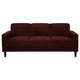 Rumi 3 Seater Sofa | Track Arms | Foam Fill Rust Red Upholstery 77"